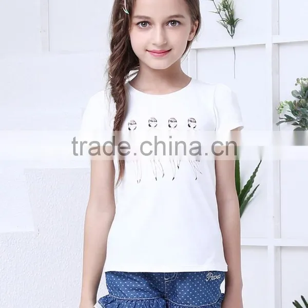 OEM Service New Design Children T-shirt Custom Girl's Printing T-shirt photo-4