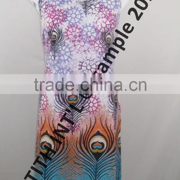 Sleevless Print Viscose Ladies Dress photo-5