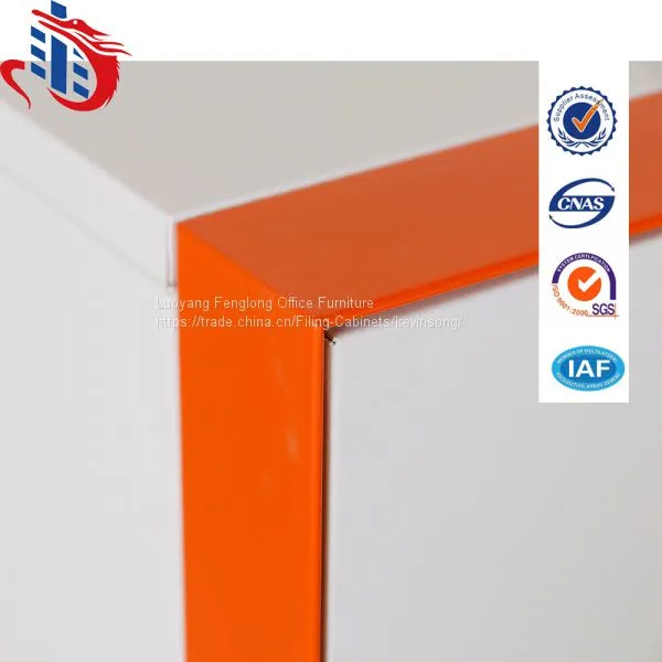 High Quality Single Door Double Color Design Steel Wardrobe photo-3