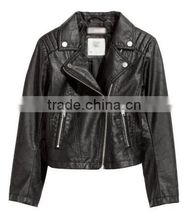 Hot Selling Winter Kids Leather Jacket for Girls With High Quality photo-5