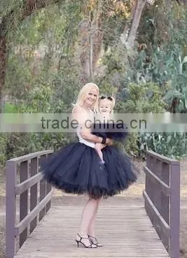 Tulle Mother Daughter Clothing New Design Ladys Frock Tutu Dresses Kids Mom And Daughter Dress Matching photo-4