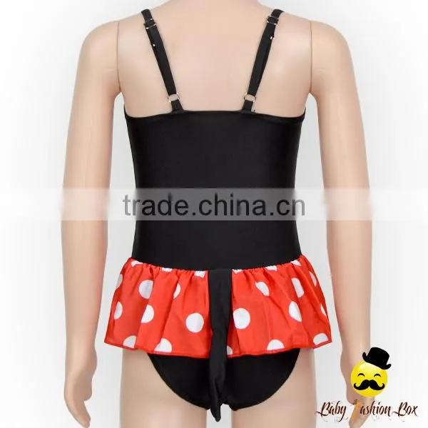Fitness Cute Cartoon Character Strap Kids Flash Bow One Piece Little Girl Children Beach Clothes Swimwear photo-6