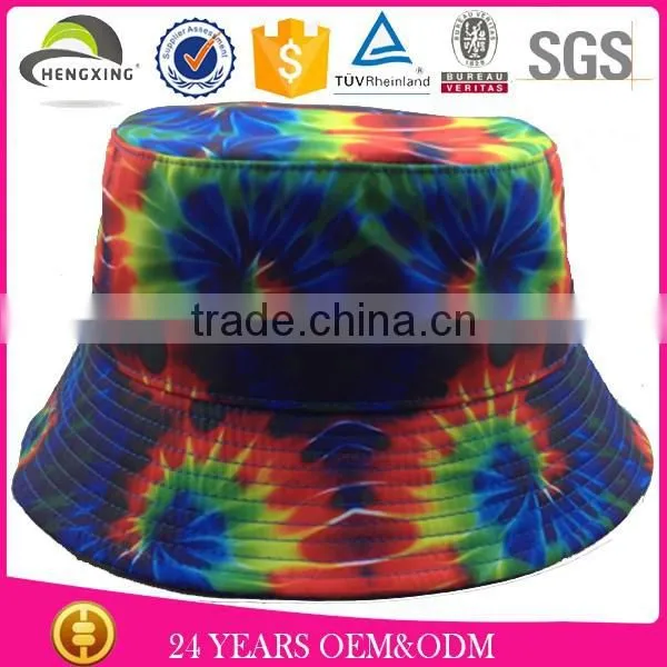 Stocked Custom Print Cloud Bucket Hat no Logo/small Logo on the Bucket Hat Brim photo-6