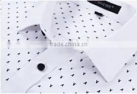 Long Sleeve Man's Dress Fashionable Printed Work Cotton Uniform Elongated t Shirt photo-6