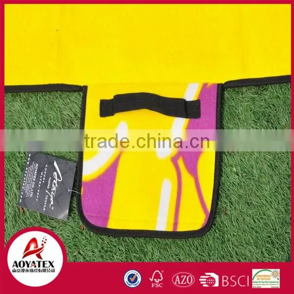 Flat Screen Printing Polar Fleece Picnic Blanket, Logo Printed Polar Fleece Picnic Blanket, Fashionable Polar Fleece Picnic Mat photo-5