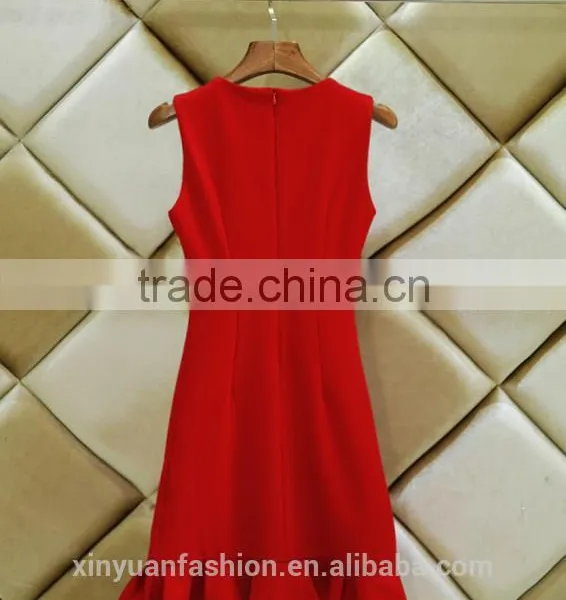 Women Sleeveless Flare Tight Dress Girls Sexy Night Dress Photos Club Dress photo-3