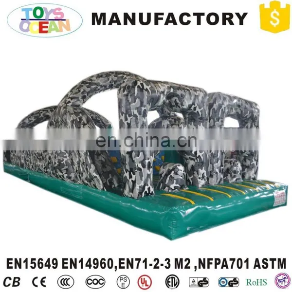 Funny Inflatable Camouflage Obstacle For Boys Playground Toys On Sale photo-5