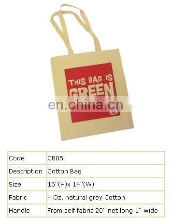 Cotton Material and Handled Style canvas tote bag