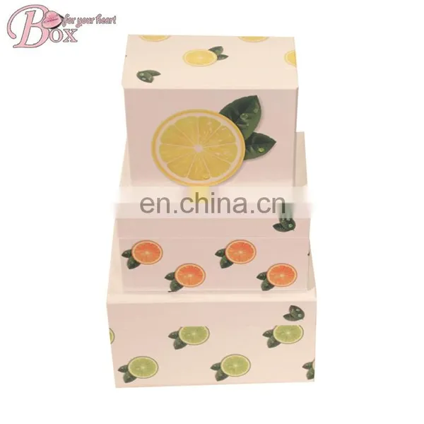 Wholesale Custom New Style Fruit Pattern Paper Storage Box photo-2