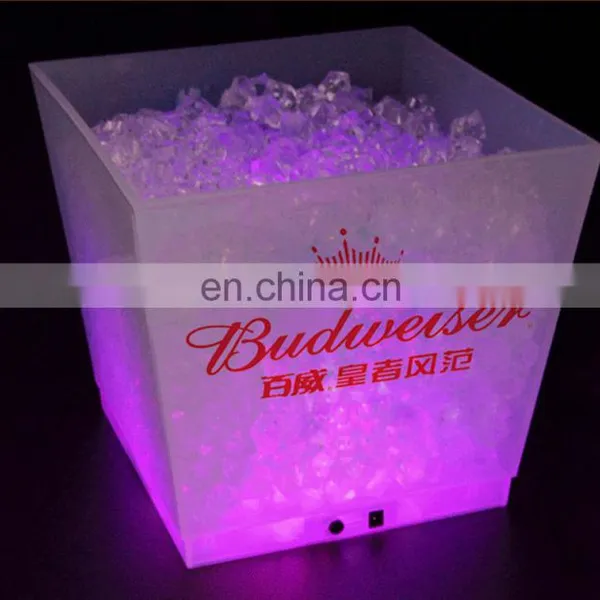 Personalized Square Plastic Led Ice Bucket for Parties photo-2
