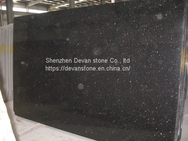Black Galaxy Granite Kitchen Countertops Floor Tiles Wall Tiles photo-5