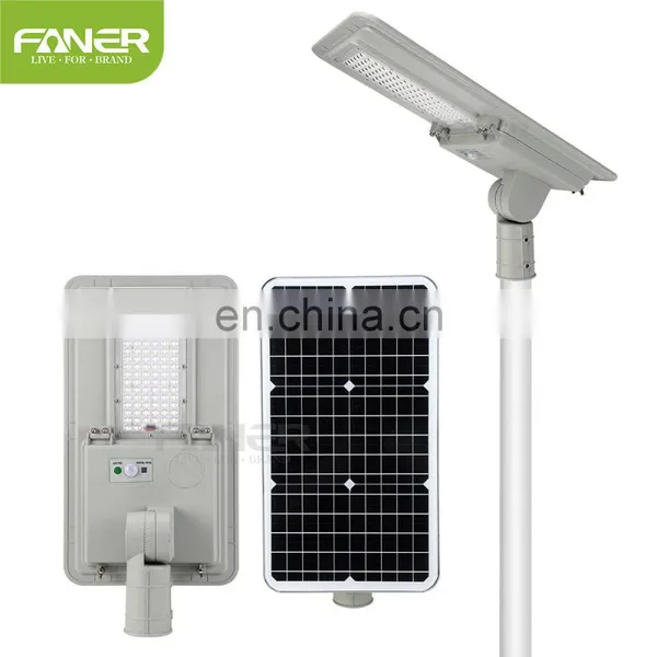 Faner Lighting 2020 New All in One Solar Street Light Outdoor Led Ip66 50W 100w 150W 5 Years Wattery Solar Street Light 100w photo-4