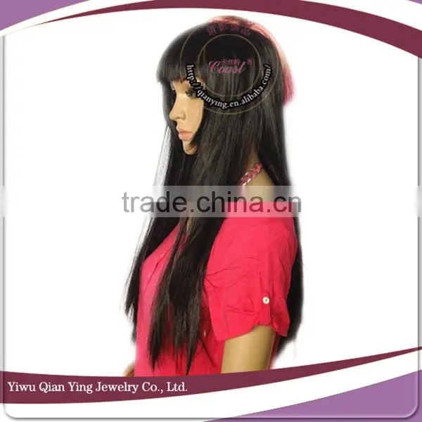 Cheap Long Straight Black Straight Japanase Girls Cospaly Hair Wigs photo-2
