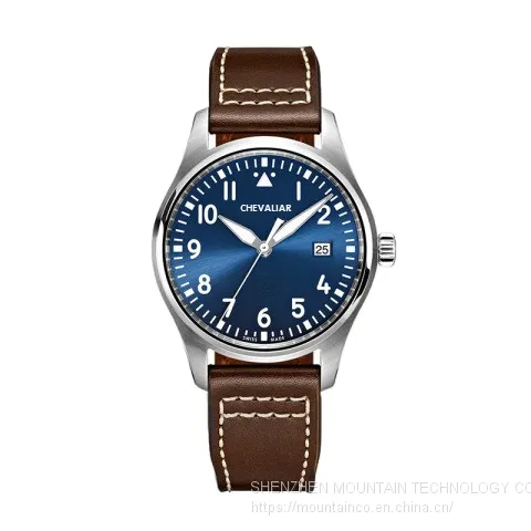 Stainless Steel Water Resistance Fashion Watches Genuine Leather Quartz Man Watch photo-3