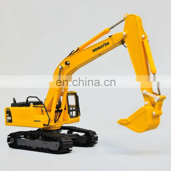 Metal Car Toy for Kid 1/43 Decoration Original Engineering Vehicle Navvy Pc200 Model Excavator photo-2