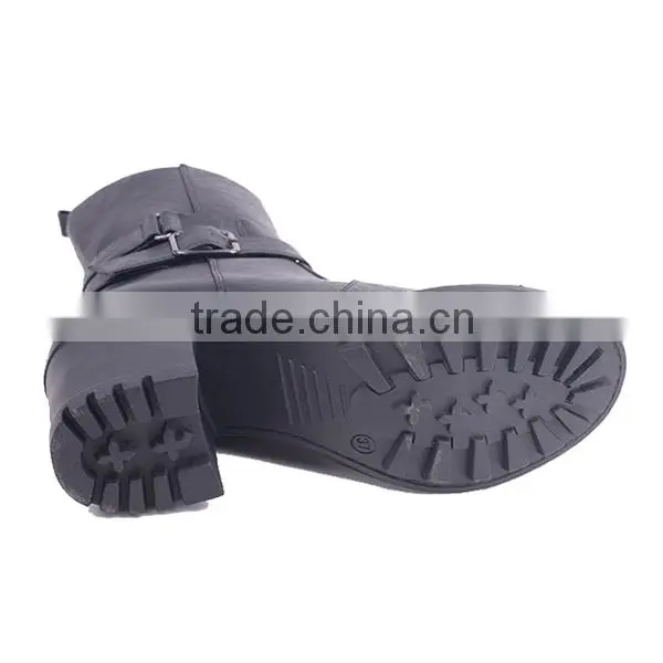 Wholesale Cowboy Female Half Boots Women Zipper Boots High Heels With Buckles photo-6
