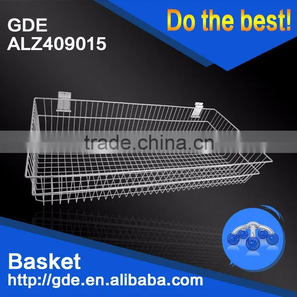 Slatwall Hanging Grid Basket/display Shelf for Supermarket