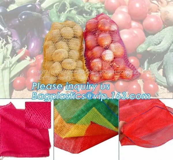 Promotional Raschel pp Woven Mesh Bag,Machine Knitted Pp Vegetables Raschel Mesh Bag,Fruit and Vegetables Raschel Mesh b photo-3