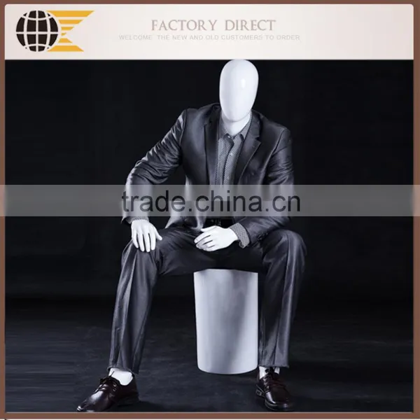 Faceless Male Sitting Mannequin GZM-04EGW photo-2