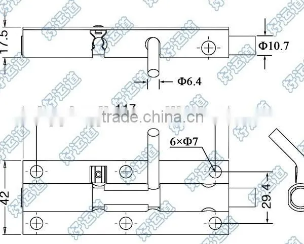 02420 Steel Bolt Lathces Trailer Parts Trailer Hardware photo-2