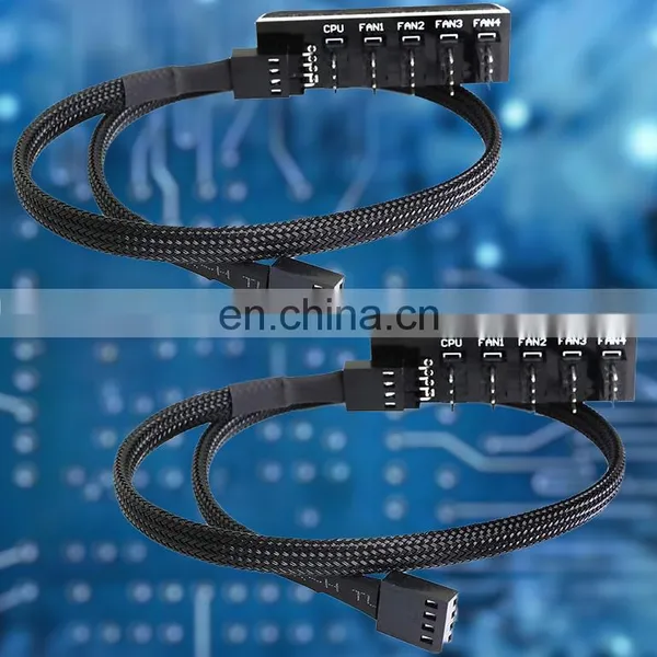 4-pin Cooling Fan Splitter 1 To 5 Durable Sturdy Fan Hub Extension Cable Hub Fan Hub Supports 3-pin 4-pin Extension Cable photo-3