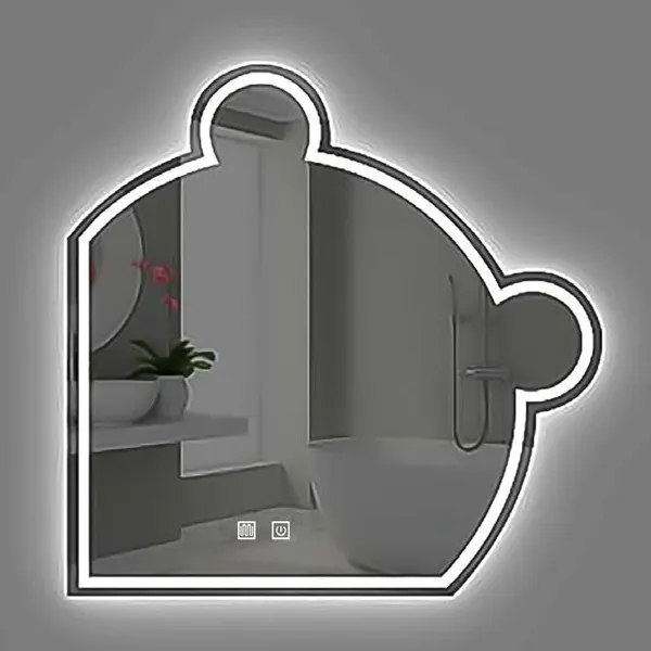 Customized Bear-shaped Mirror, Luxury and Unique-shaped Creative Smart Mirror, Bathroom LED Makeup Mirror, Wall-mounted Bathroom Mirror photo-2