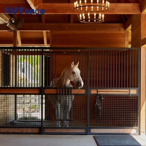 3.5 m 3.6 m Horse Stable Galvanized Steel Frame Sliding Door Horse Stall European Style Shelter Customized Horse Stable photo-5