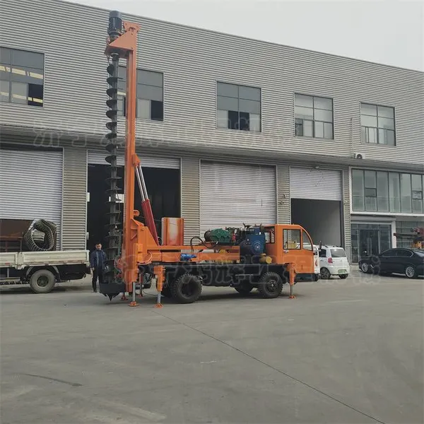 Wheeled Civil House Foundation Pile Driver, 6-meter Long Spiral Drilling Machine With 360-degree Rotating Drilling photo-3
