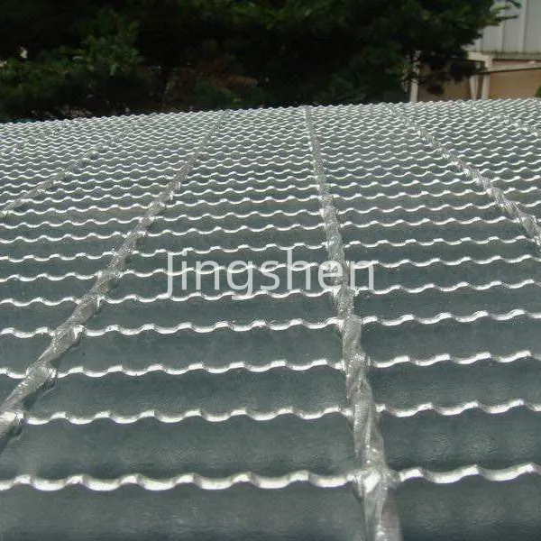 Hot-dip Galvanized Steel Grating for Ground Surfaces and Trenches, Serrated Surface Grating Bars photo-5