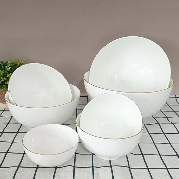 HOMTE Fine Bone China Wholesale Salad Bowl Noodle Bowl Rice Bowl Soup Bowl photo-2