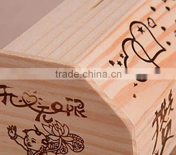 Christmas Children's Barrel Bank Wooden Coin Saving Box photo-5