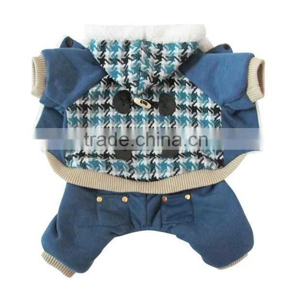 Nordic Style Plovers and Down Four Feet Warm Blue Dog Clothing photo-5