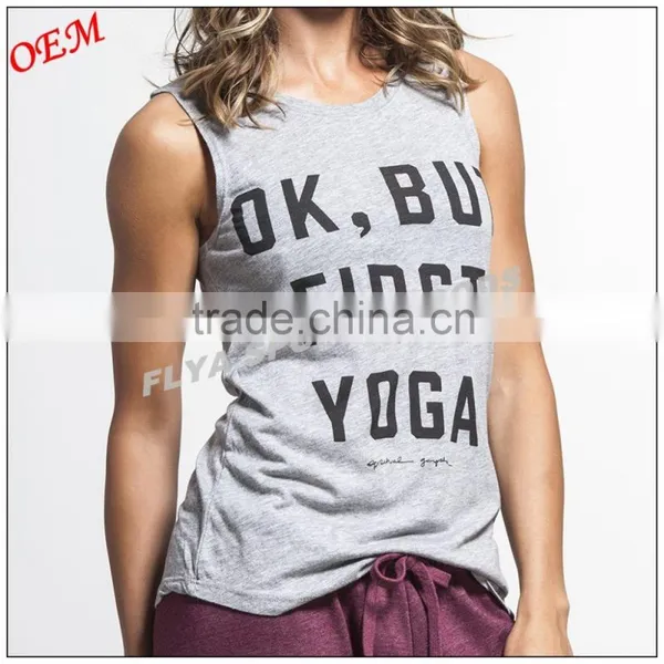 High Quality OEM 100% Cotton Fashion Custom Women Workout Muscle Tank Tops Quality Choice
