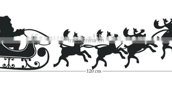[Alforever]Santa Claus Rid Deer Bring Gift-Tribal Decal Vinyl Car Wall Laptop Sticker photo-3