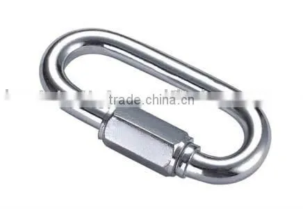 Factory Price Zinc Plated Stainless Steel AISI316 304 Chain Oval Quick Link Carabiner Assories photo-4