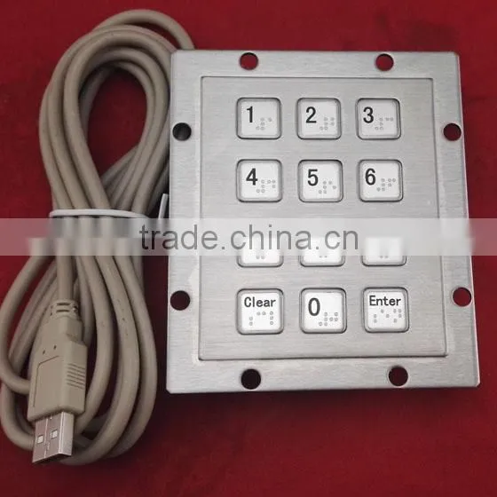 Steel Braille Vandal Proof Metal Keypad photo-2
