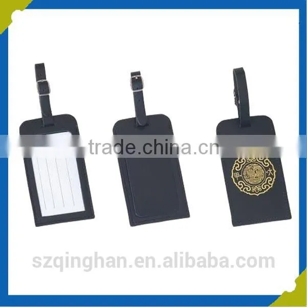 Custom Logo Luggage Tag Metal Buckle Design Tag Leather Material Luggage Tag photo-3