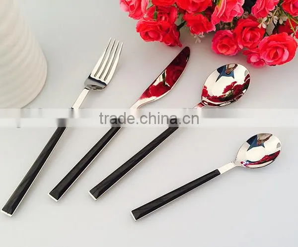 Black Wooden Handle Cultery Set 5208