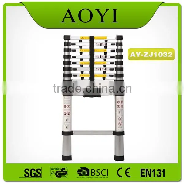 32 Foot Extension 20cm Aluminum Step Ladder AY-ZJ1032 With EN131 photo-2