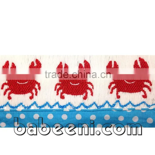 Cute Crab Hand Smocked Girl Swimwear photo-2
