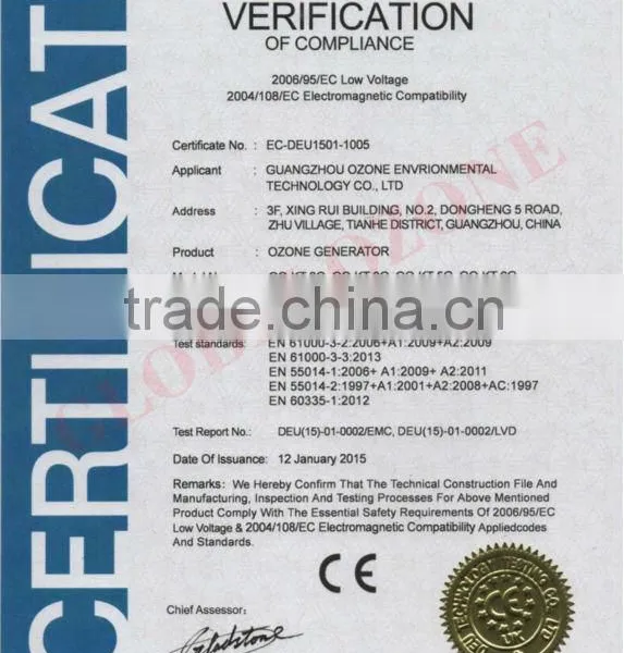 China Supplier Factory Price Air or Oxygen Feeding Ozone Generator for Water Treatment photo-6