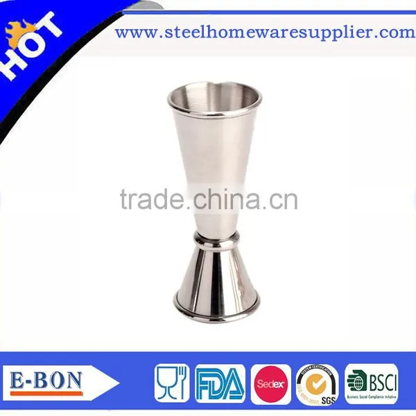 High Quality Stainless Steel Double Hemming Jigger Measuring Cup photo-3