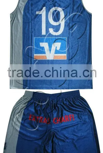 Sublimated Basketball Uniform Blue photo-2