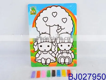 Cheap Diy Toy Funny Colorful Cartoon Sand Art Painting Kit for Kids photo-2