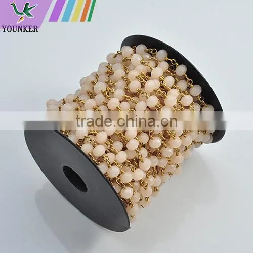 Wholesale Colored Gemstone Beaded Link Chain photo-4