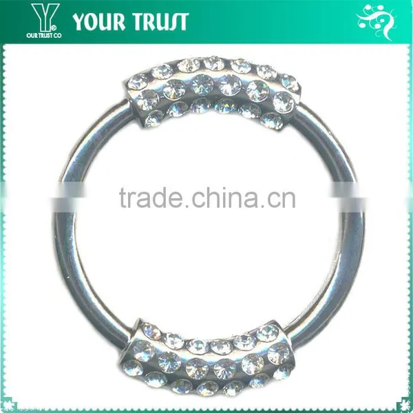 Crystal Rhinestone Triangle Black Acrylic Stone Connector Rhodium Metal Belt Buckle photo-2