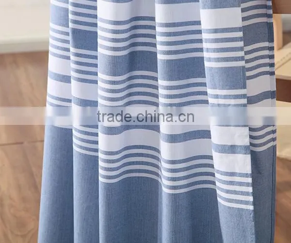 Dark Blue Beachtowel Fouta Beach Towel Striped Beach Towel photo-4