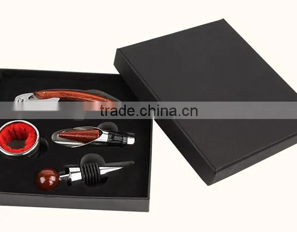 Promotional New Design High Quality Paper Box Wine Gift Box, Luxury Wine Opener Tool Gift Set With Paper Box Packed photo-4