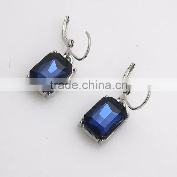 Wholesale Gold Chin Resin Jewelry Fashion Rhinestone Blue Ruby Necklace Set for Party photo-2