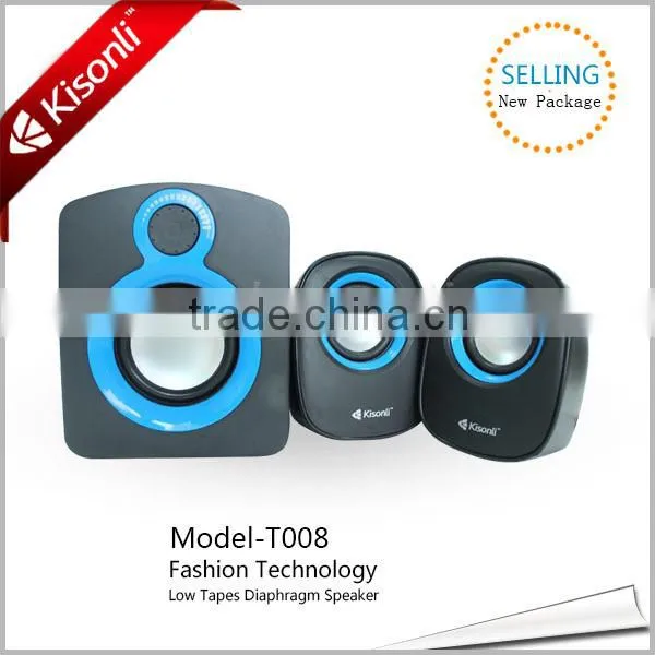 T008+ Powered Portable Speaker/ 2.1 Speaker for Computers, Laptop